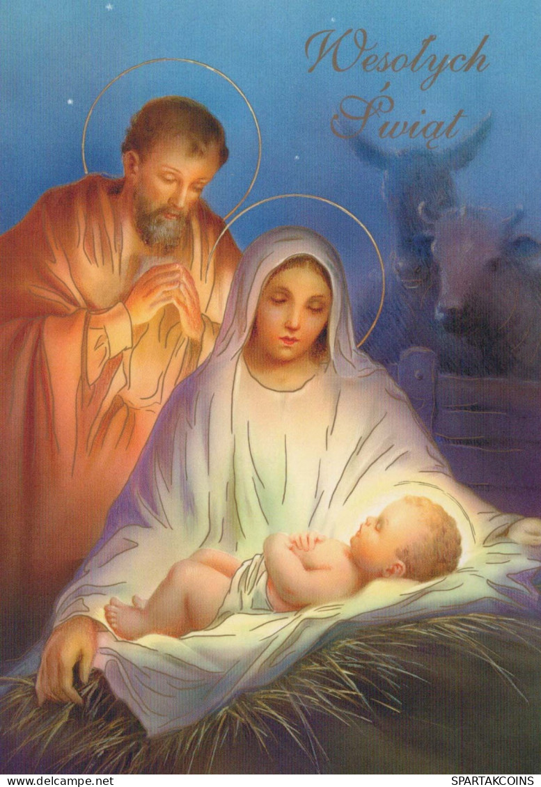 Jungfrau Maria Madonna Jesuskind Weihnachten Religion Vintage Ansichtskarte Postkarte CPSM #PBP746.A - Virgen Mary & Madonnas