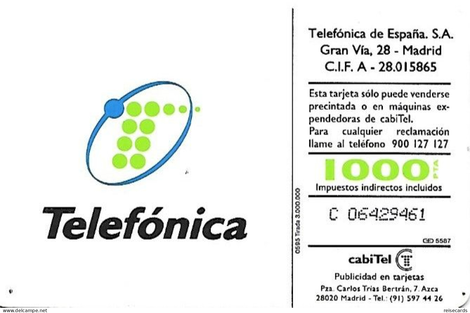 Spain: Telefonica - 1995 Logos - Private Issues