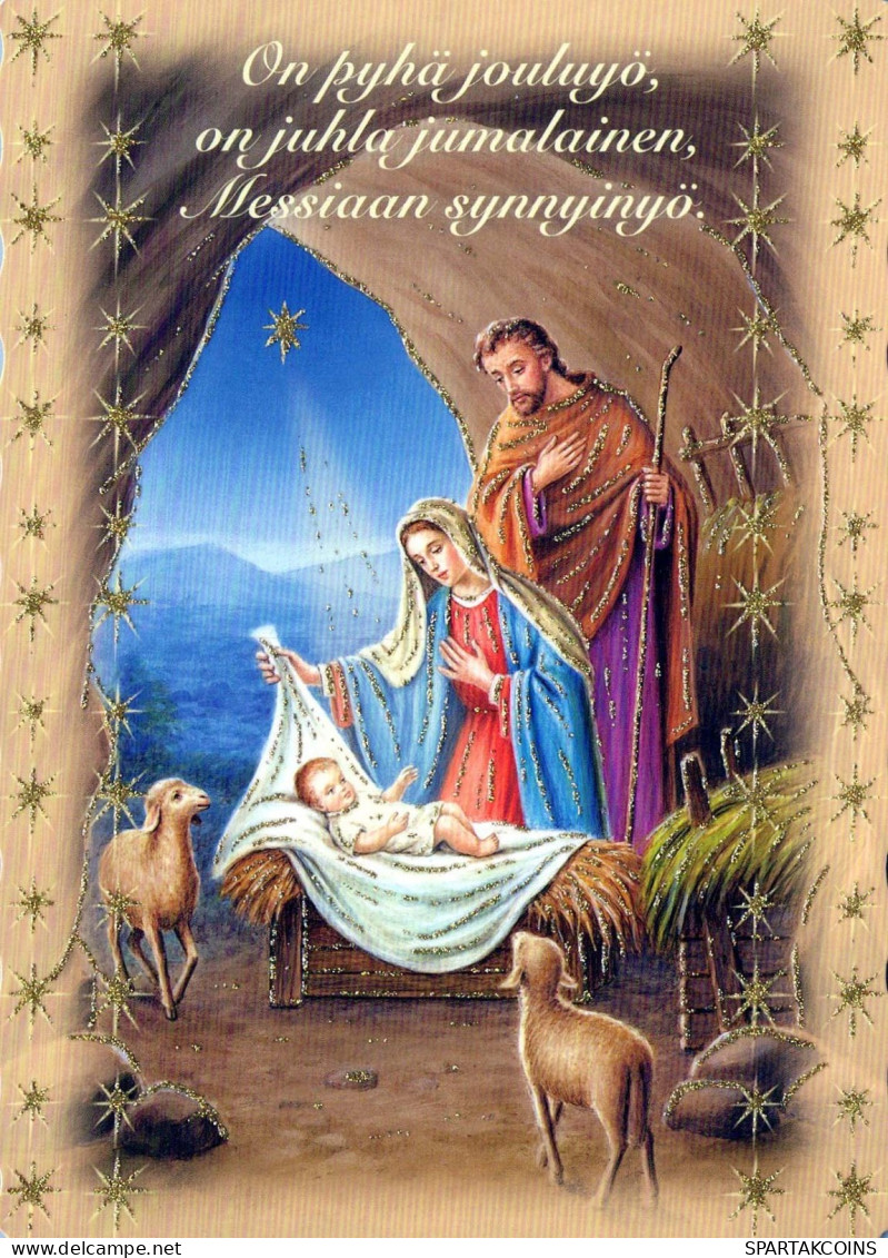 Virgen María Virgen Niño JESÚS Navidad Religión Vintage Tarjeta Postal CPSM #PBP723.A - Virgen Mary & Madonnas