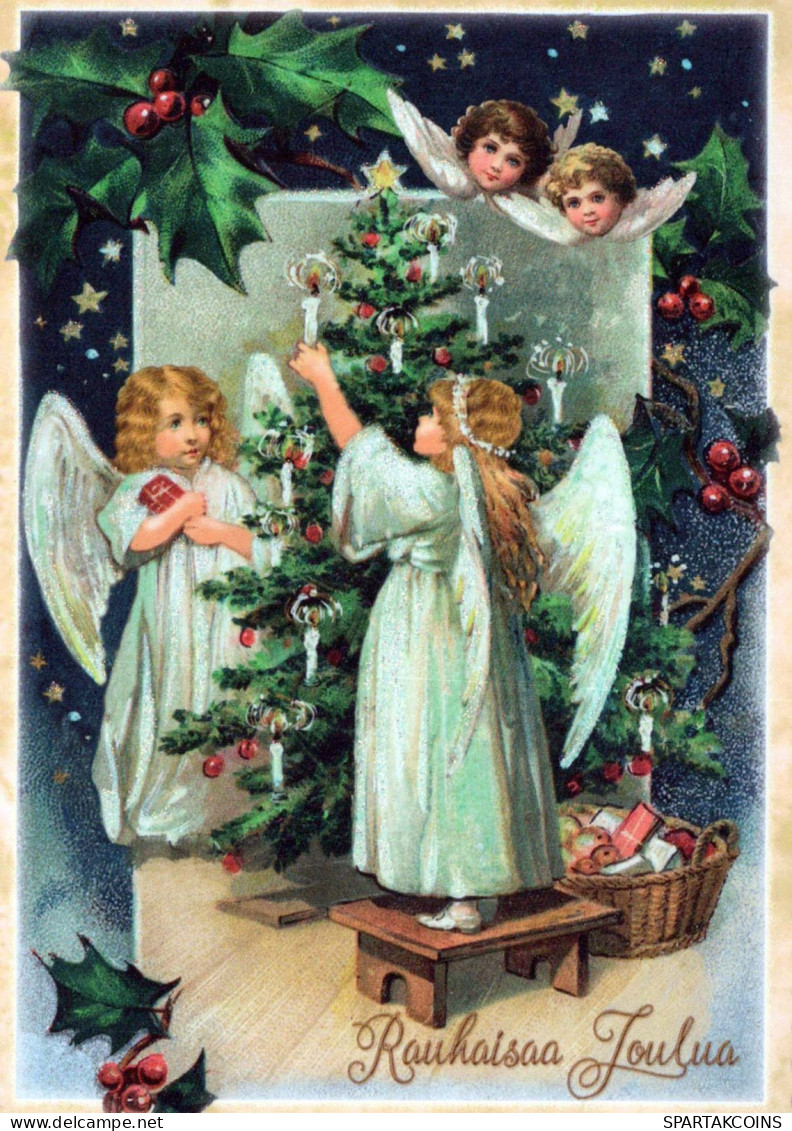 ÁNGEL Navidad Vintage Tarjeta Postal CPSM #PBP448.A - Angels