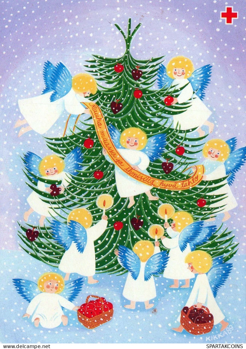ANGELO Natale Vintage Cartolina CPSM #PBP344.A - Angels