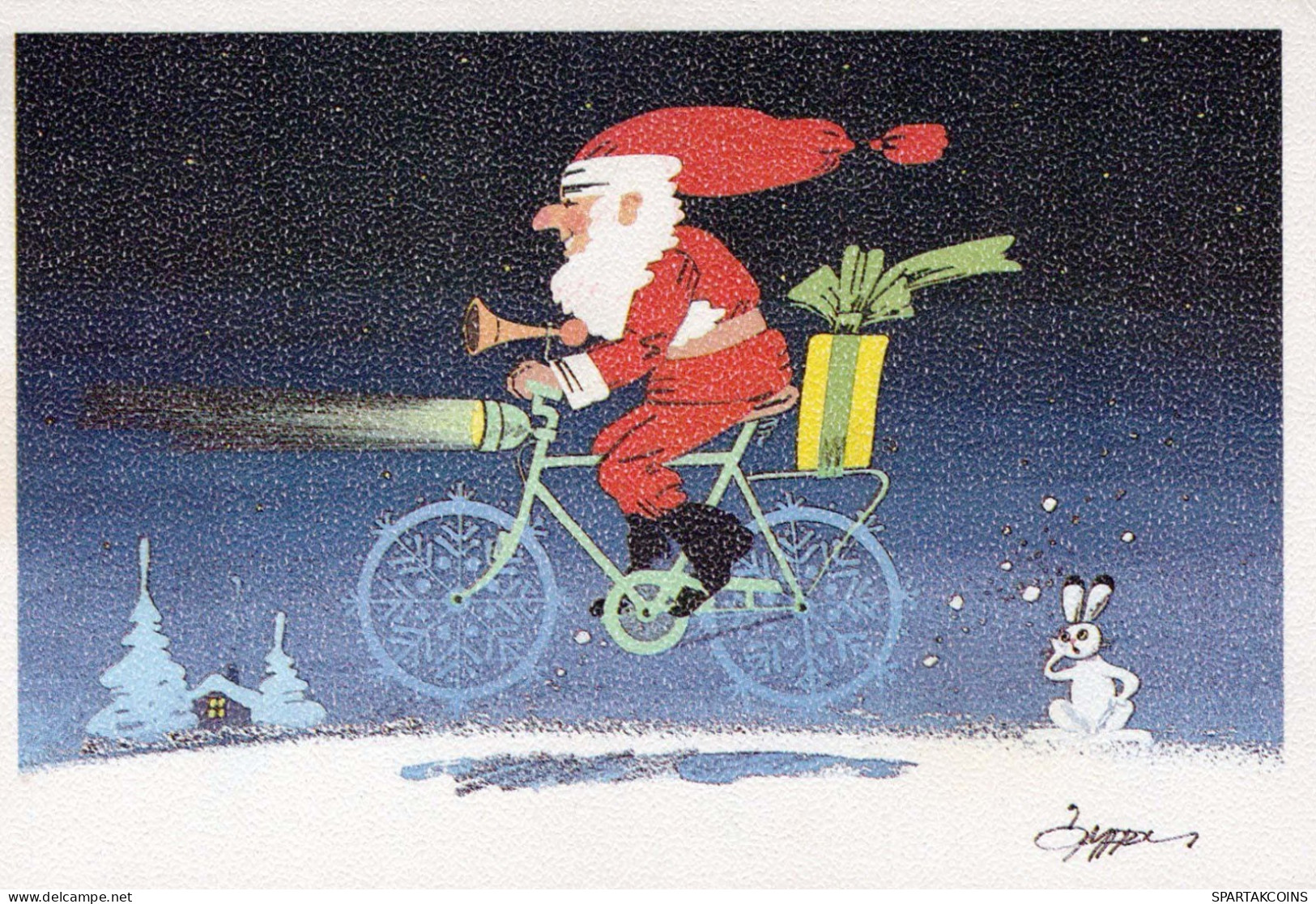 PÈRE NOËL Bonne Année Noël GNOME Vintage Carte Postale CPSM #PBM022.A - Santa Claus