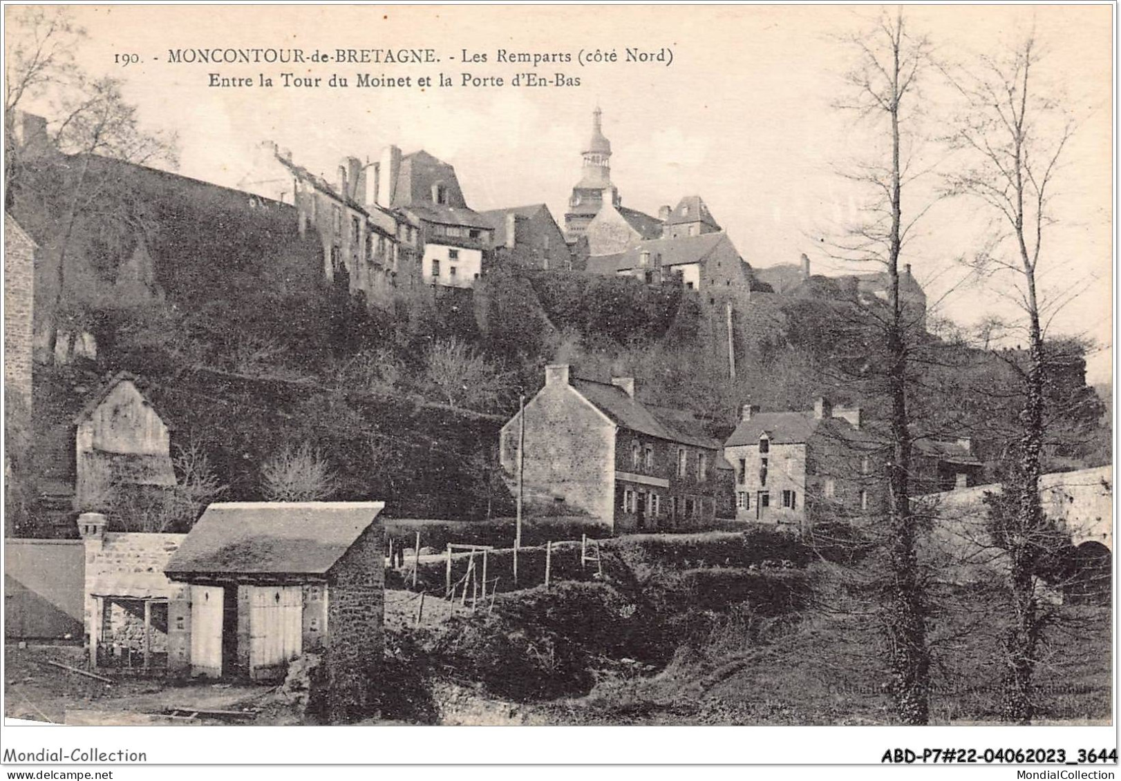 ABDP7-22-0569 - MONCONTOUR - Les Remparts - Entre La Tour Du Moinet Et La Porte D'En Bas - Moncontour