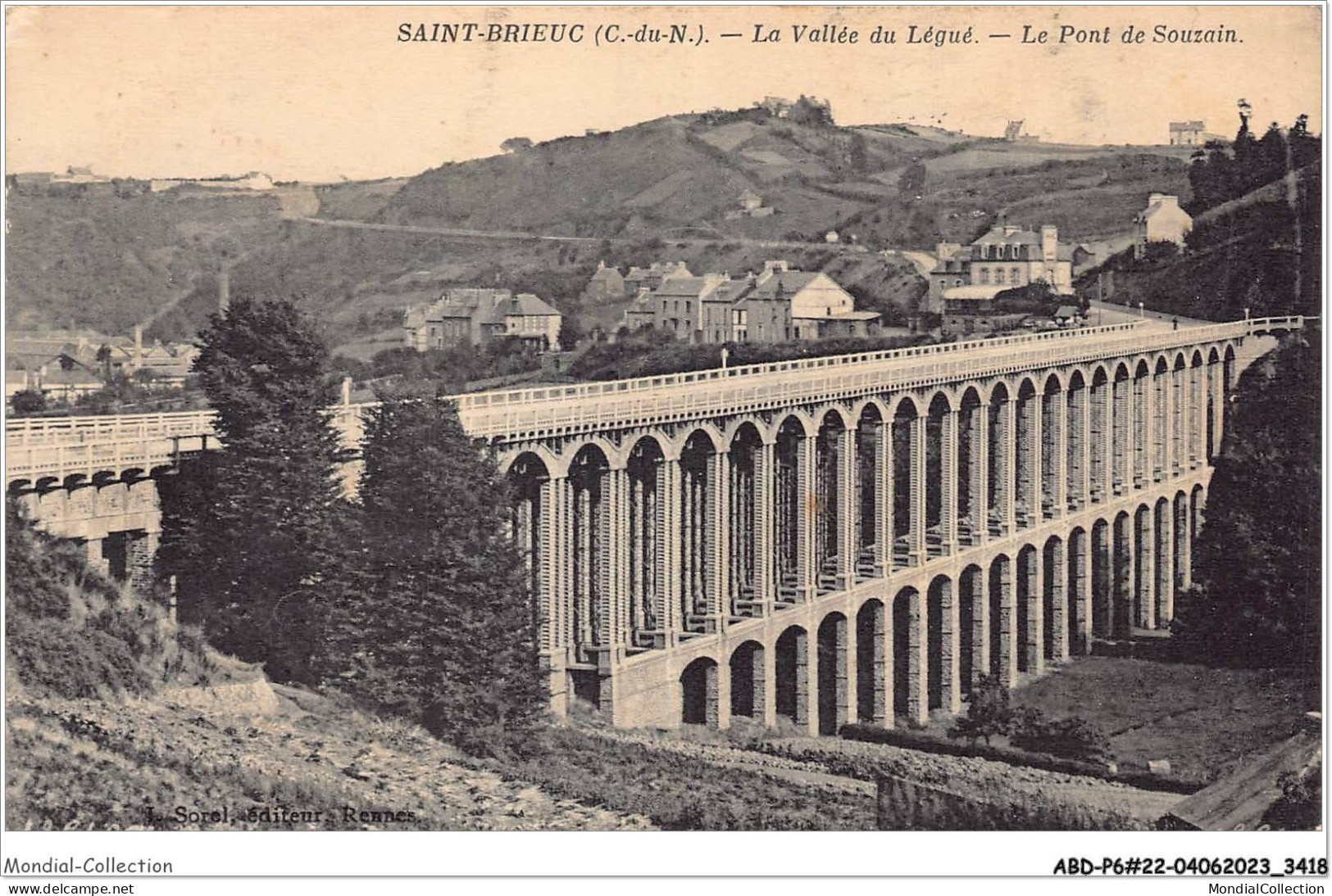 ABDP6-22-0457 - SAINT-BRIEUC - La Vallee Du Legue - Le Pont De Souzain - Saint-Brieuc