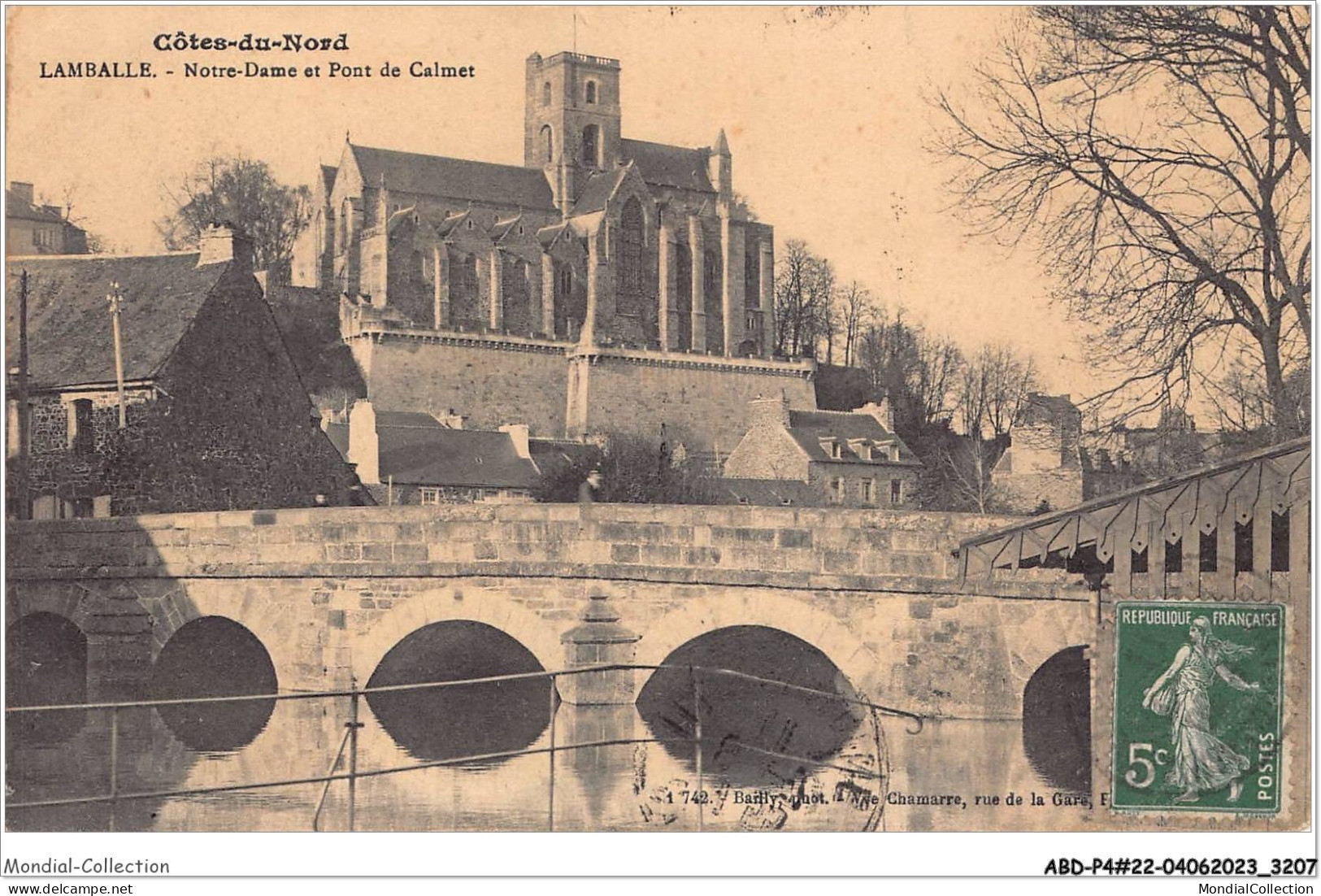 ABDP4-22-0351 - LAMBALLE -  Notre Dame Et Pont De Calmet - Lamballe