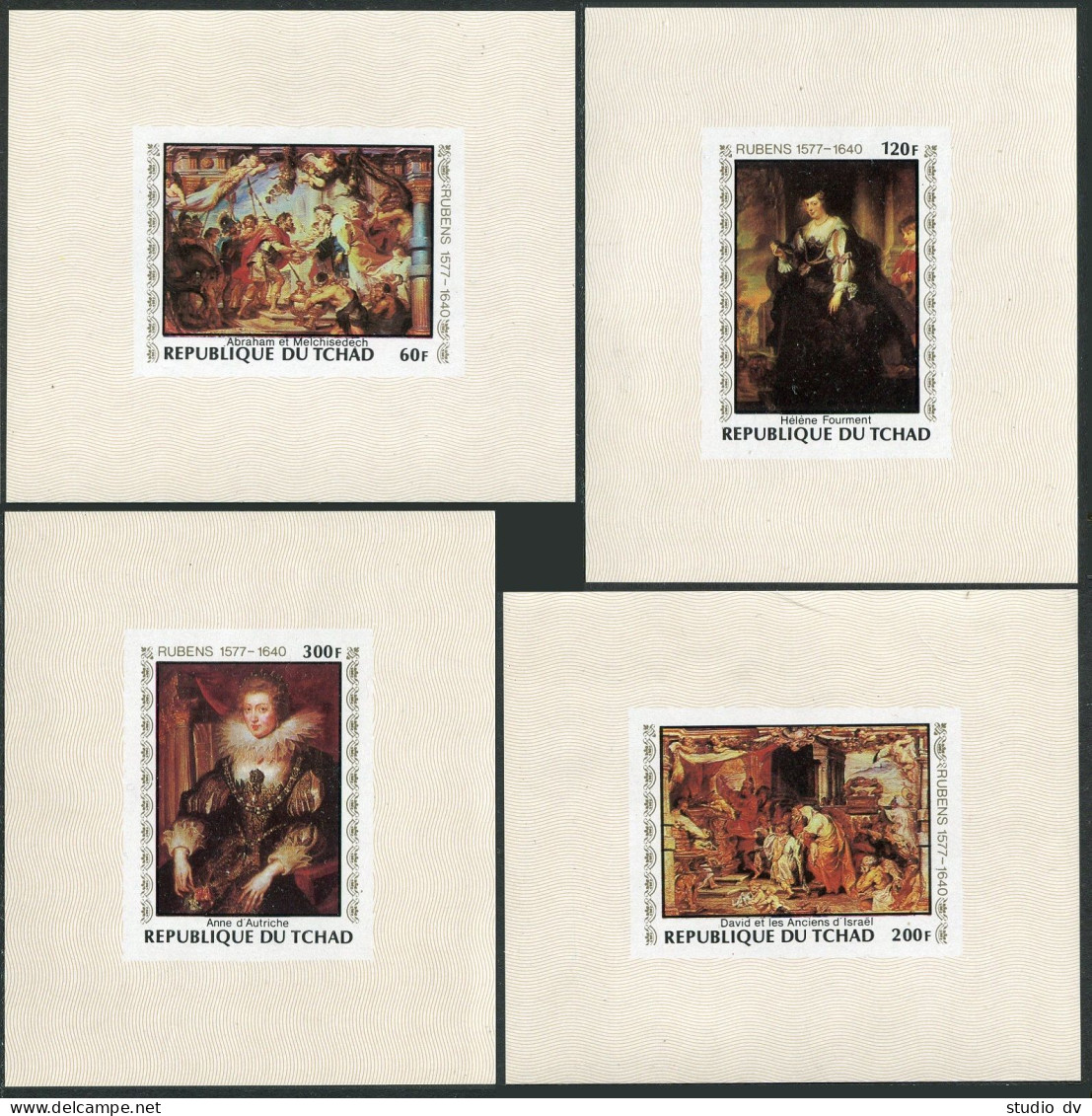 Chad 349-352 Deluxe Sheets,MNH.Mi A835-A838. Peter Paul Rubens,paintings 1978. - Chad (1960-...)