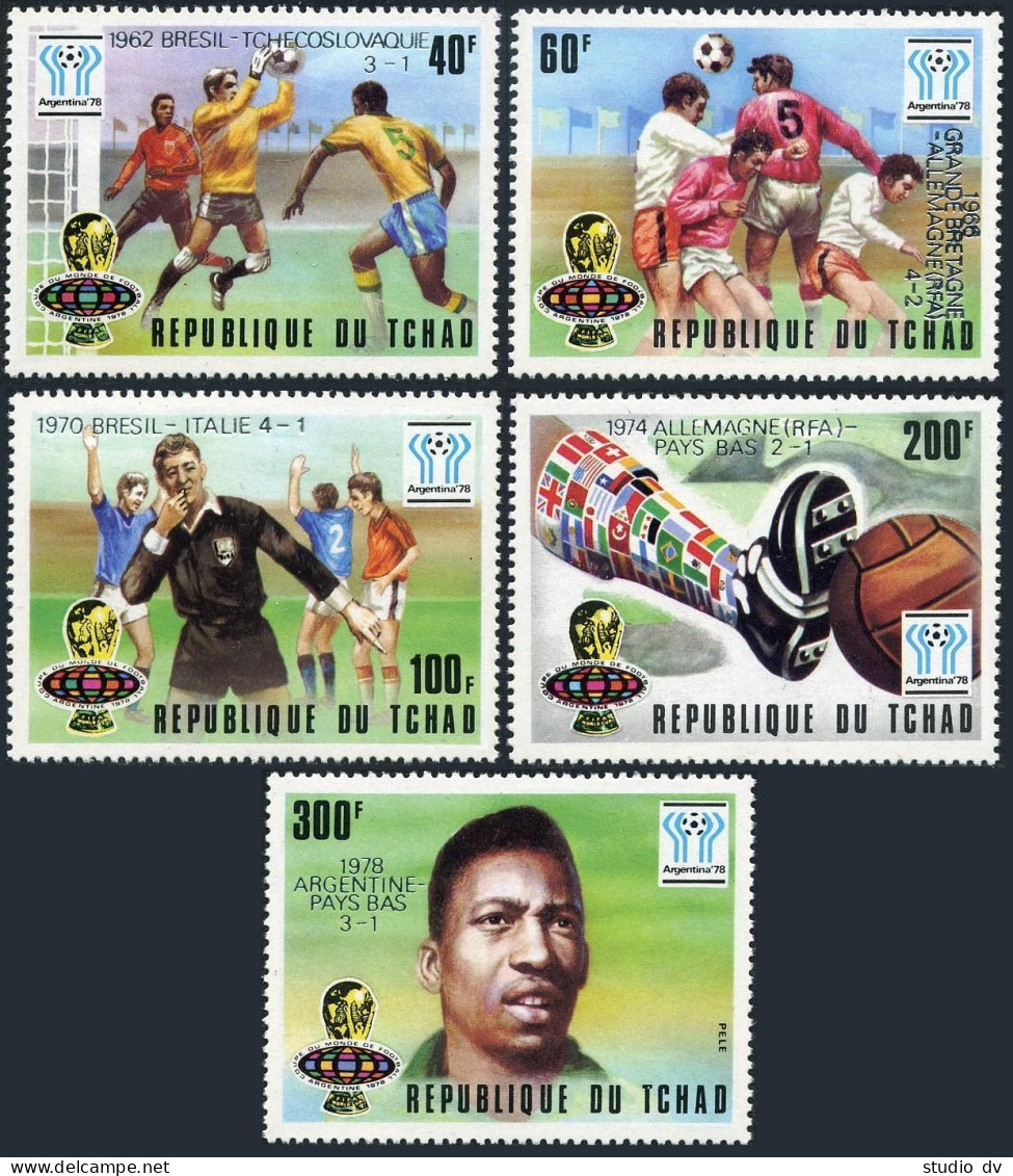 Chad 359-363,MNH.Mi 841-845. World Soccer Cup Argentina-1978.Winners. - Chad (1960-...)