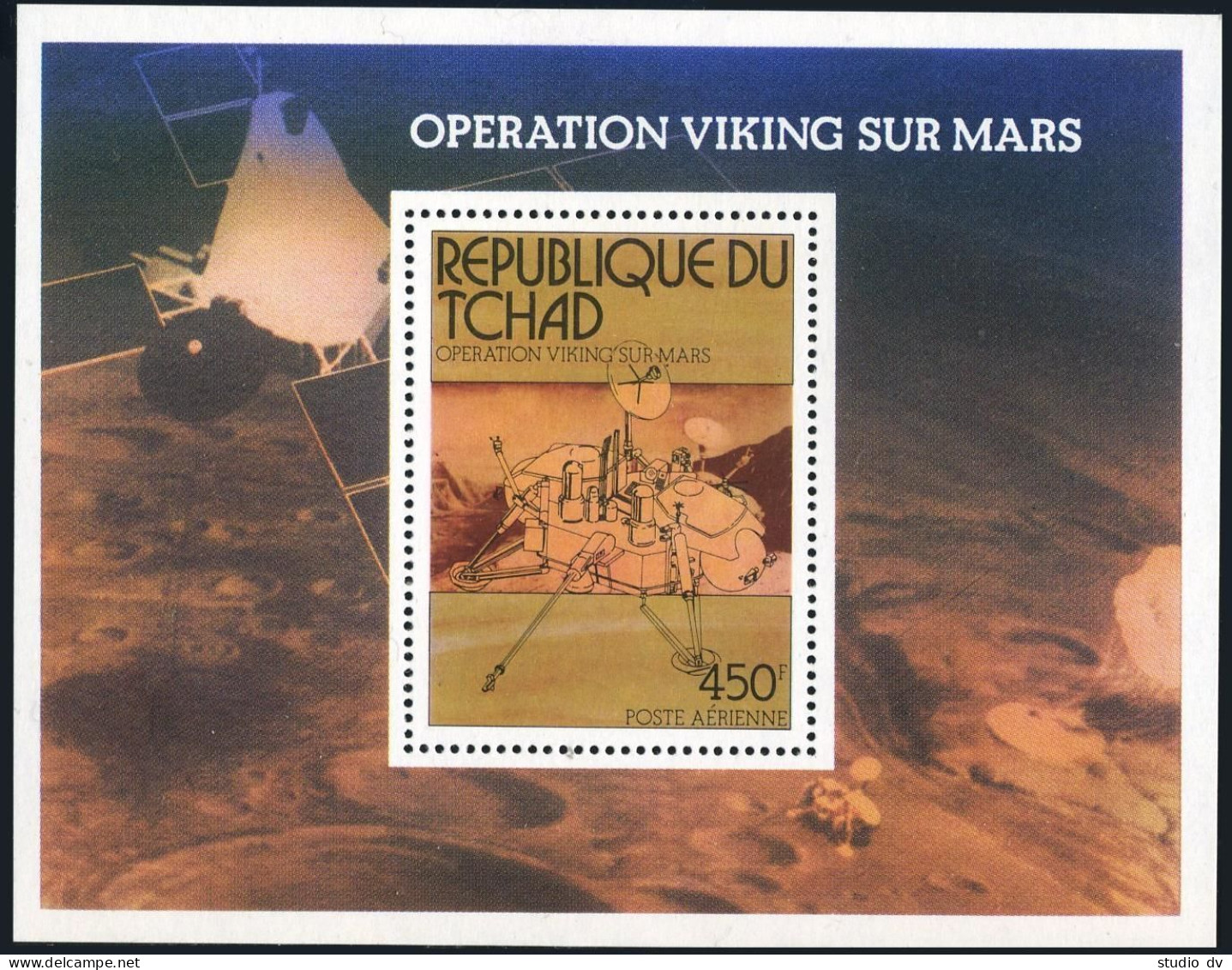 Chad C194,MNH.Michel 752 Bl.66. Viking Mars Project,1976. - Tchad (1960-...)