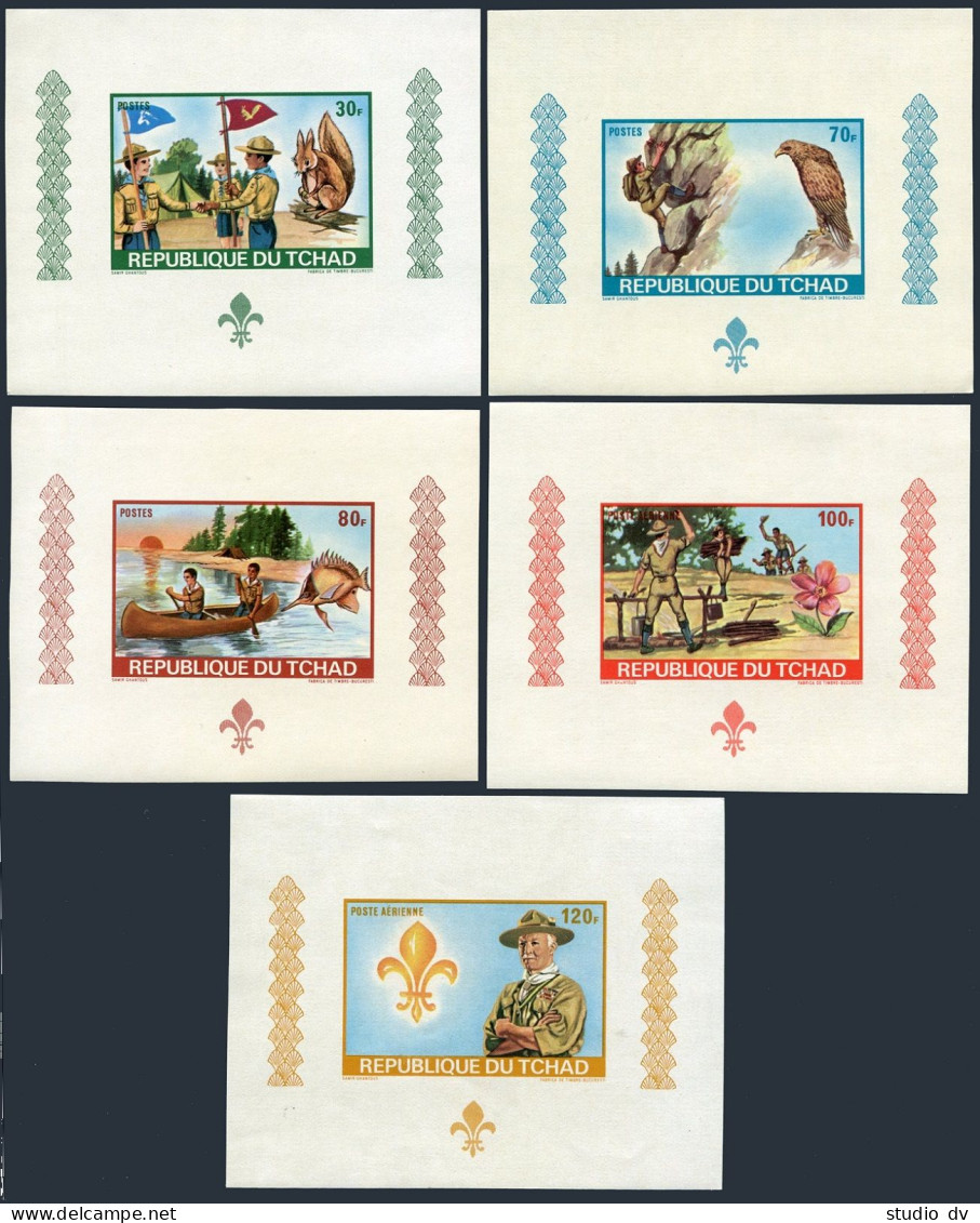 Chad 257-C119 Imperf,deluxe,C120 Imperf,MNH. Scout Jamboree 1972.Baden-Powell. - Tsjaad (1960-...)