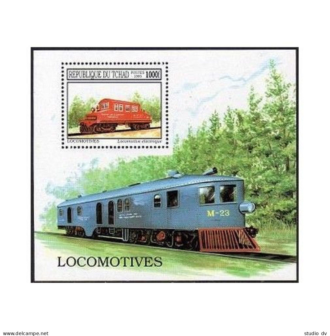 Chad 825-830,831,MNH. Locomotives 1999.Electric Locomotive. - Chad (1960-...)