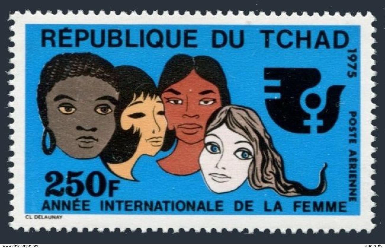 Chad C165,MNH.Michel 709. International Women's Year,IWY-1975 Emblem. - Tchad (1960-...)