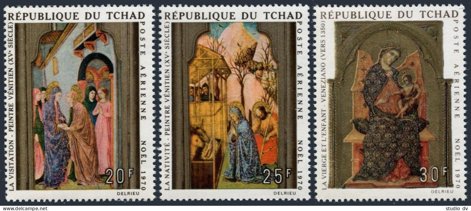 Chad C71-C73, MNH. Michel 338-340. Christmas 1970. Venetian School 15th Century. - Tchad (1960-...)