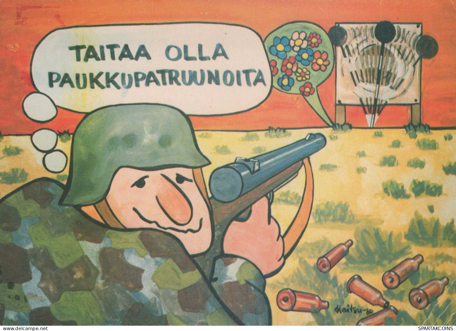 SOLDADOS HUMOR Militaria Vintage Tarjeta Postal CPSM #PBV884.A - Humour