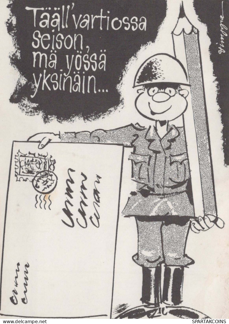 SOLDIERS HUMOUR Militaria Vintage Postcard CPSM #PBV823.A - Humour