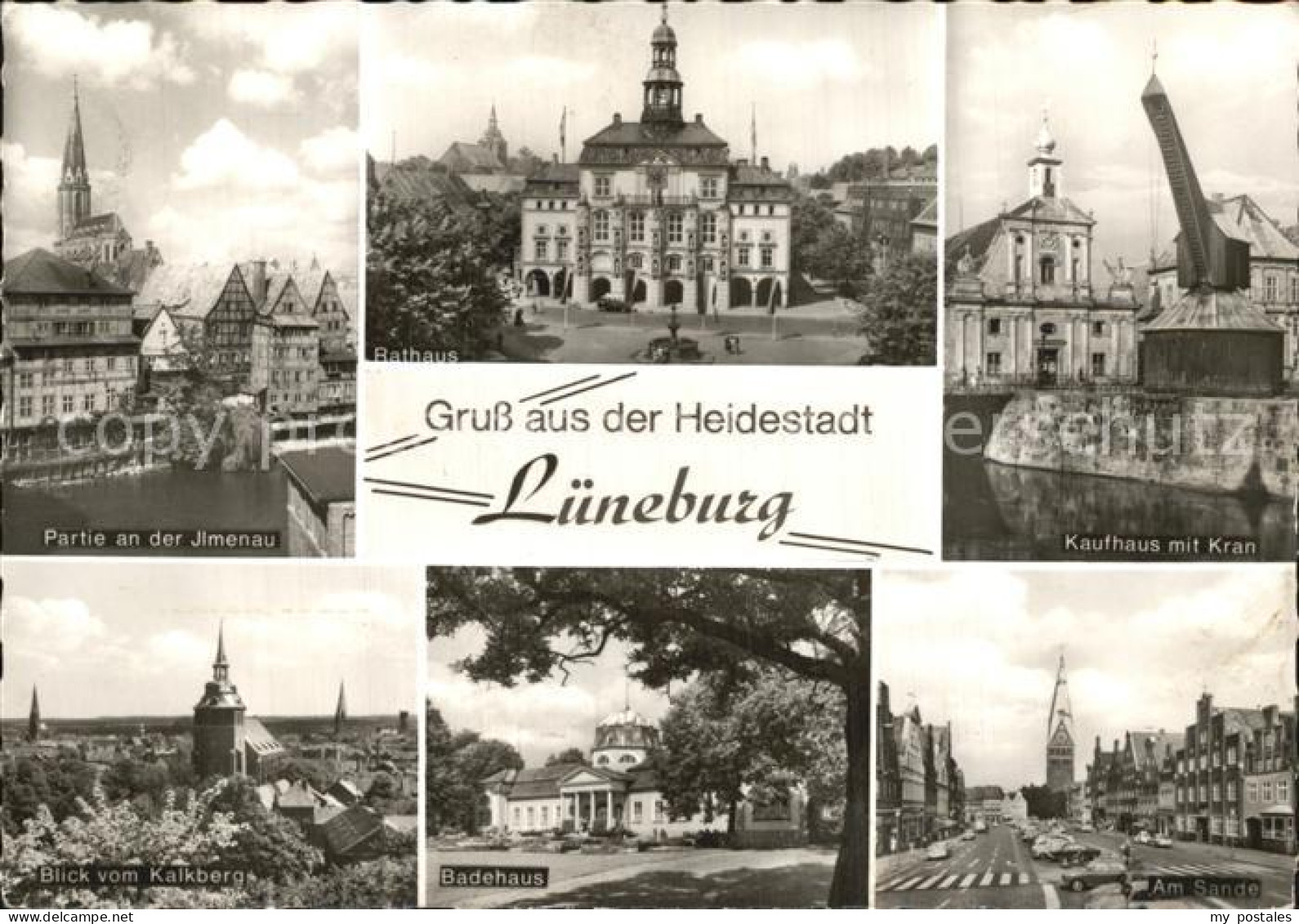 72541138 Lueneburg Partie An Der Ilmenau Blick Vom Kalkberg Badehaus Am Sande Ka - Lüneburg