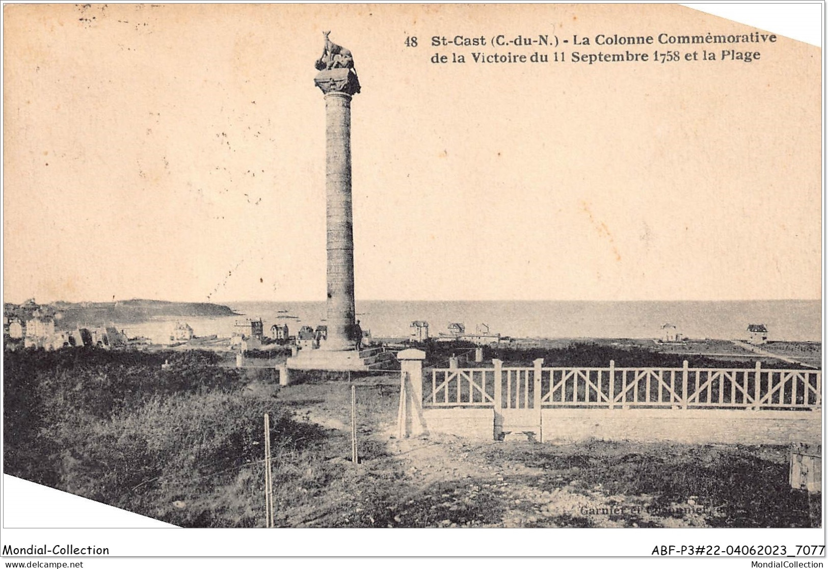 ABFP3-22-0244 - SAINT-CAST-LE-GUILDO - La Colonne Commemorative De La Victoire-La Plage - Saint-Cast-le-Guildo