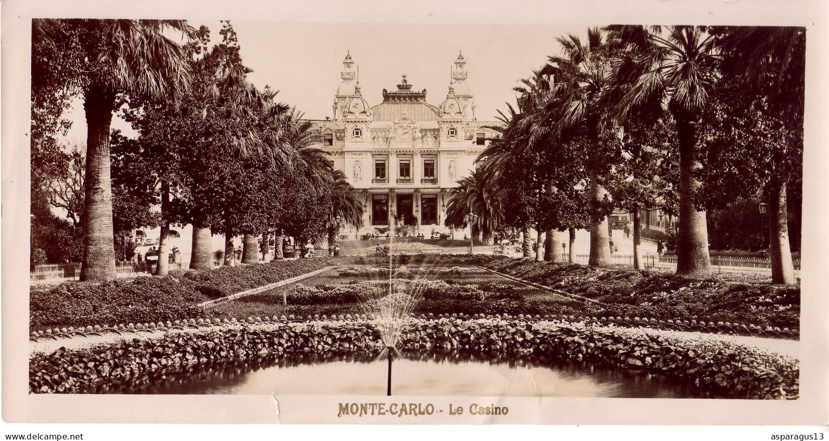 Monaco Monte Carlo Lot De 3 Photos 23,5x17,5 Collée Sur Carton, Panoramique  27x14 Et 17,5x13 - Europe
