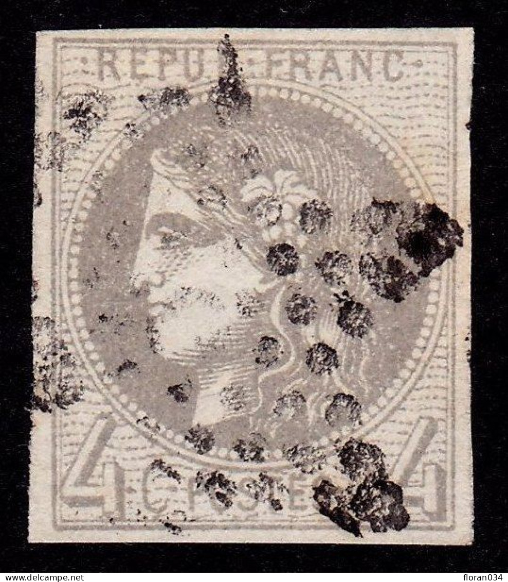 France N° 41B Obl. étoile Muette (Rare) - Signé JF Brun - Cote 800 Euros - TTB Qualité - 1870 Emission De Bordeaux