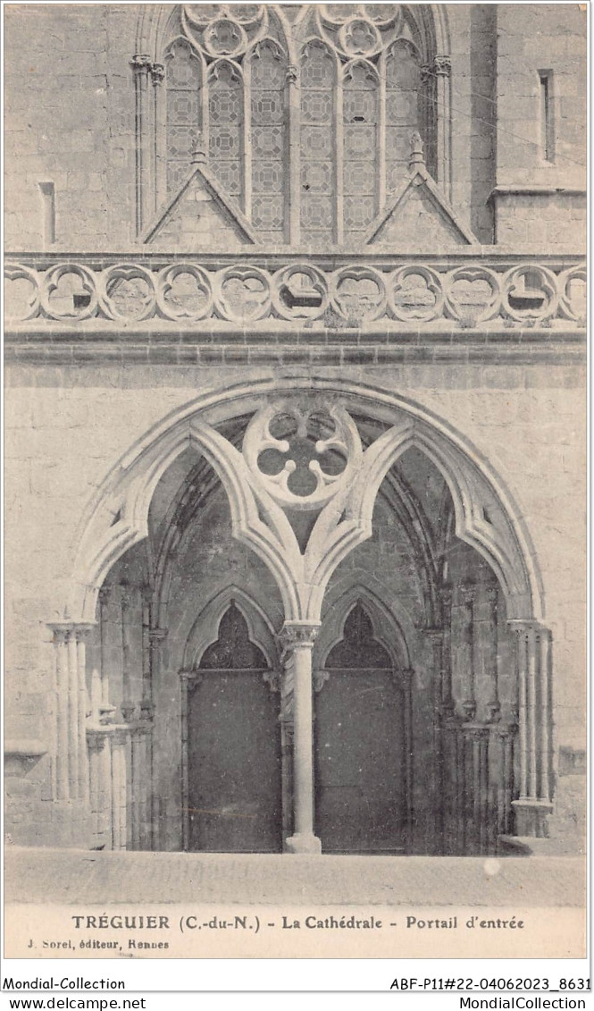 ABFP11-22-1022 - TREGUIER - La Cathedrale -Portail D'Entree - Tréguier