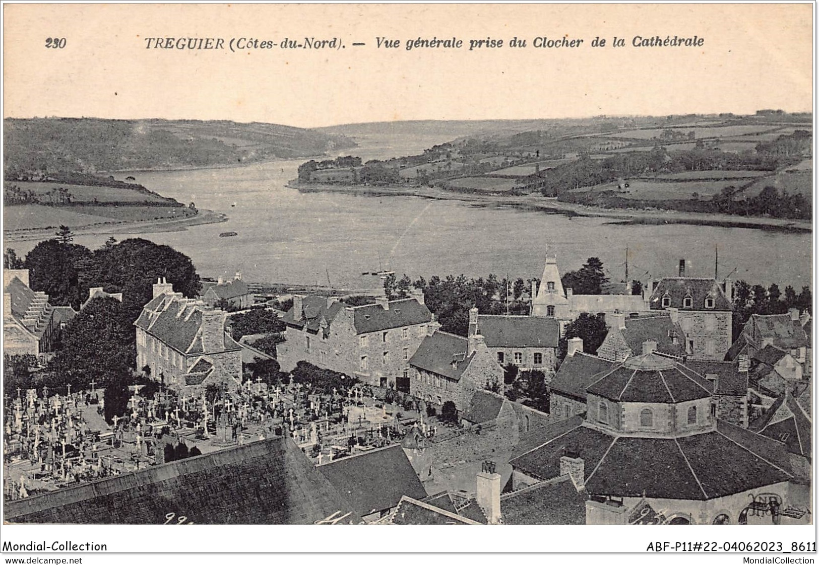 ABFP11-22-1012 - TREGUIER - Vue Generale Prise Du Clocher De La Cathedrale  - Tréguier