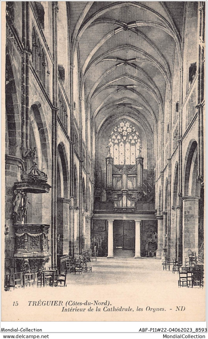 ABFP11-22-1003 - TREGUIER - Cathedrale -Interieur De La Cathedrale -Les Orgues  - Tréguier