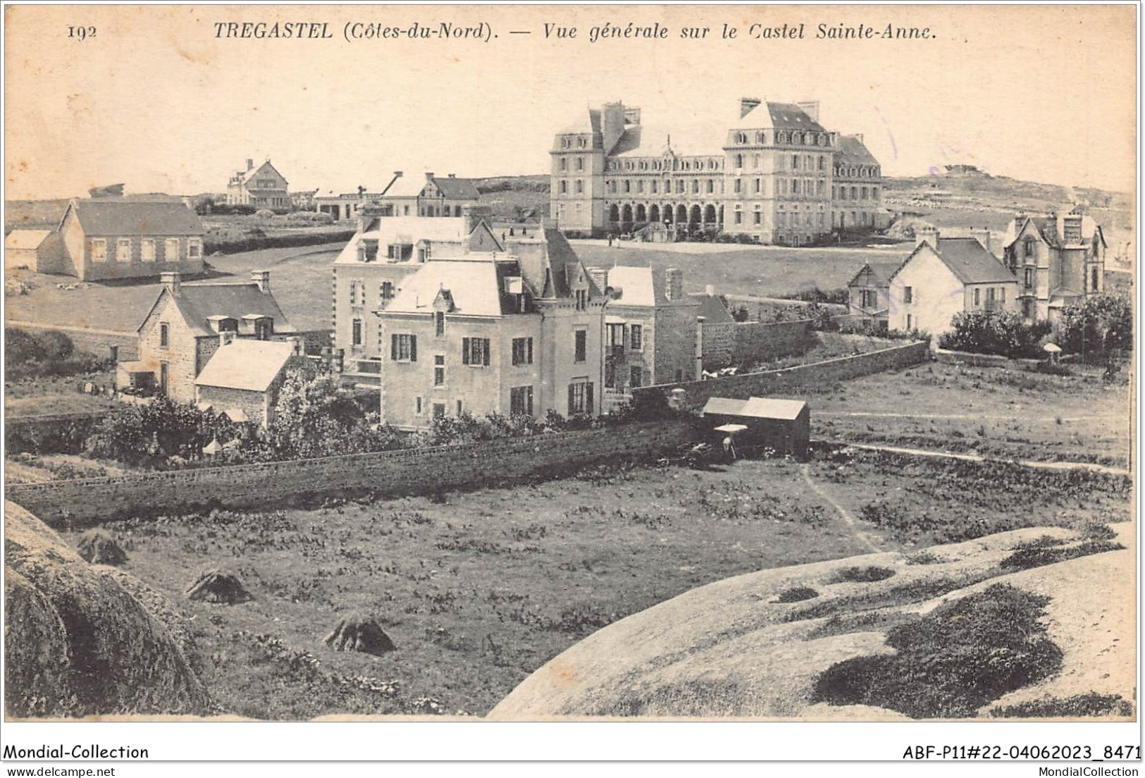 ABFP11-22-0942 - TREGASTEL - Vue Generale Sur Le Castel Sainte Anne  - Trégastel