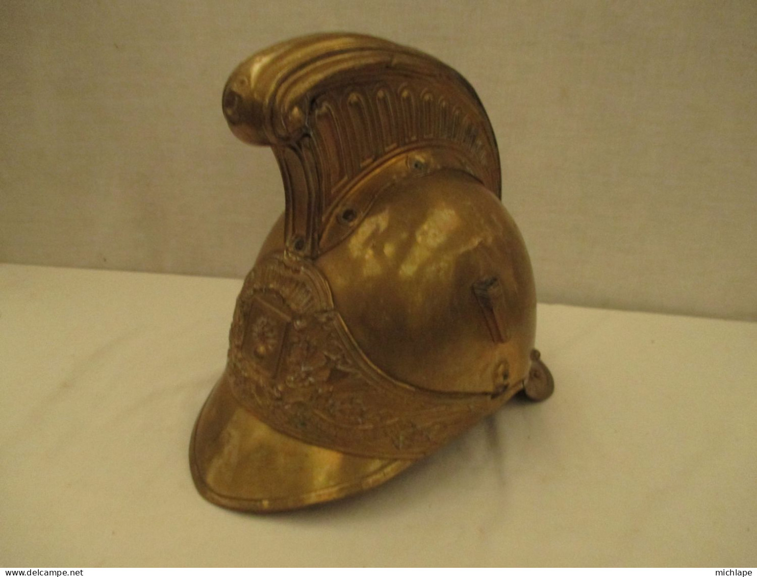 Casque De Pompier De  Bray Sur Seine Vers  1870  Bon état - Pompieri