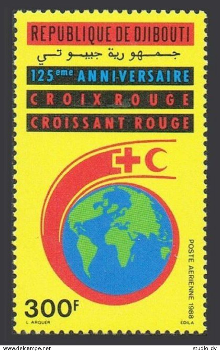 Djibouti C238,MNH.Michel 505. Red Cross And Red Crescent,125th Ann.1988. - Djibouti (1977-...)