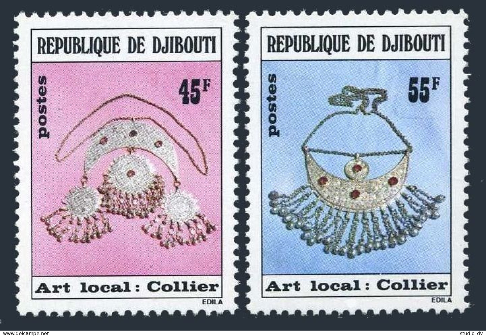 Djibouti 475-476,MNH.Michel 218-219. Necklace,1978. - Djibouti (1977-...)