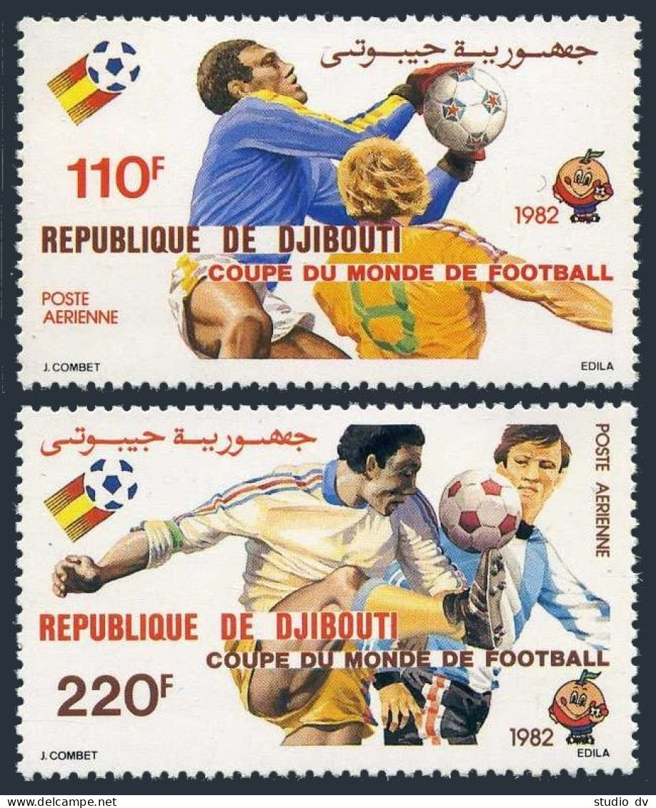 Djibouti C153-C154, MNH. Michel 325-326. World Soccer Cup Spain-1982. - Djibouti (1977-...)