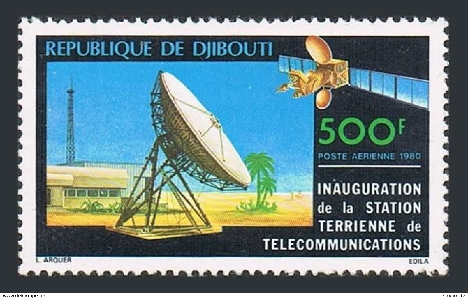 Djibouti C137, MNH. Michel 280. Satellite Earth Station. 1980. Satellite. - Djibouti (1977-...)