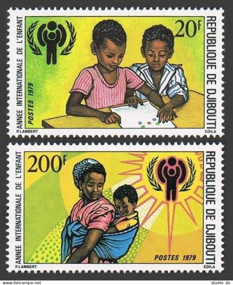 Djibouti 489-490,MNH.Michel 241-242. IYC-1979.Children,Mother. - Gibuti (1977-...)