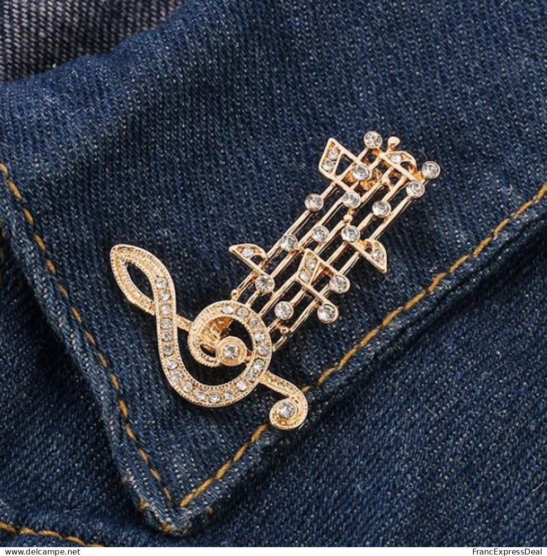 Broche NEUVE En Métal Pins - Partition Musicale Clef De Sol Musique (Réf 2) - Music