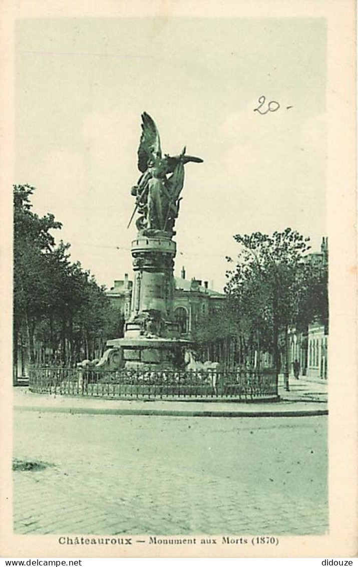 36 - Chateauroux - Monument Aux Morts De 1870 - Carte Neuve - CPA - Voir Scans Recto-Verso - Chateauroux
