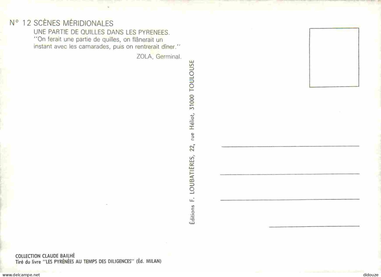 Reproduction CPA - Paysans - Scènes Méridionales - Une Partie De Quilles Dans Les Pyrénées - Jeux - CPM - Carte Neuve -  - Landbouwers