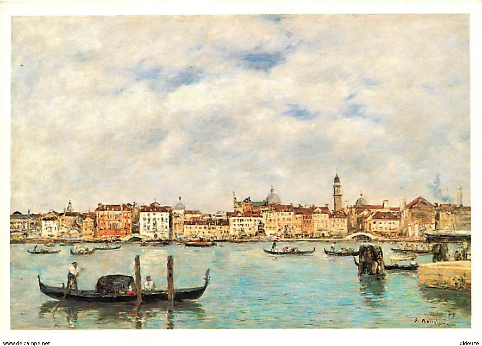 Art - Peinture - Eugène Boudin - Venise - Quai Des Esclavons - 1895 - CPM - Carte Neuve - Voir Scans Recto-Verso - Paintings