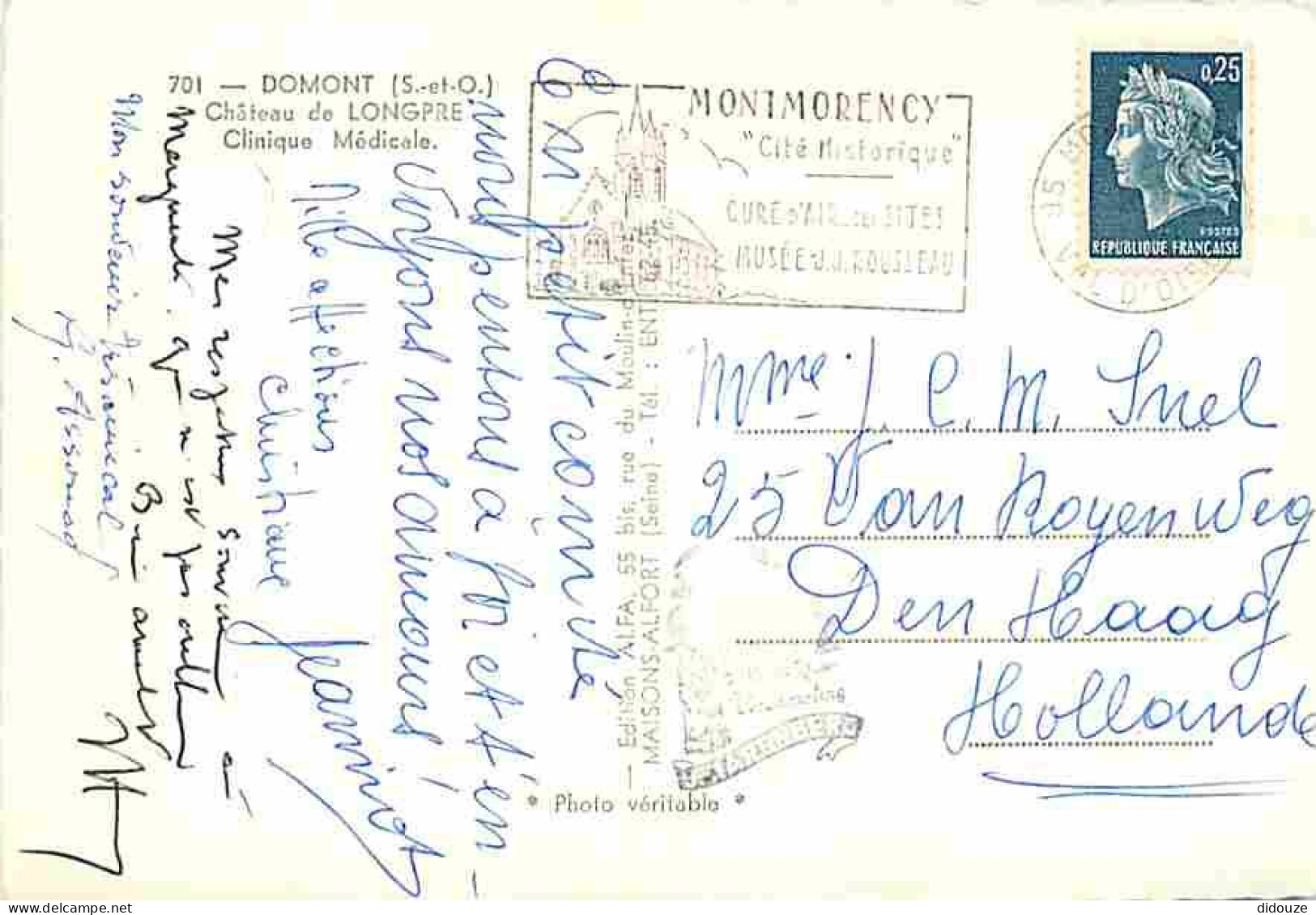 95 - Domont - Château De Longpre - Clinique Médicale - Flamme Postale De Montmorency - CPM - Voir Scans Recto-Verso - Domont