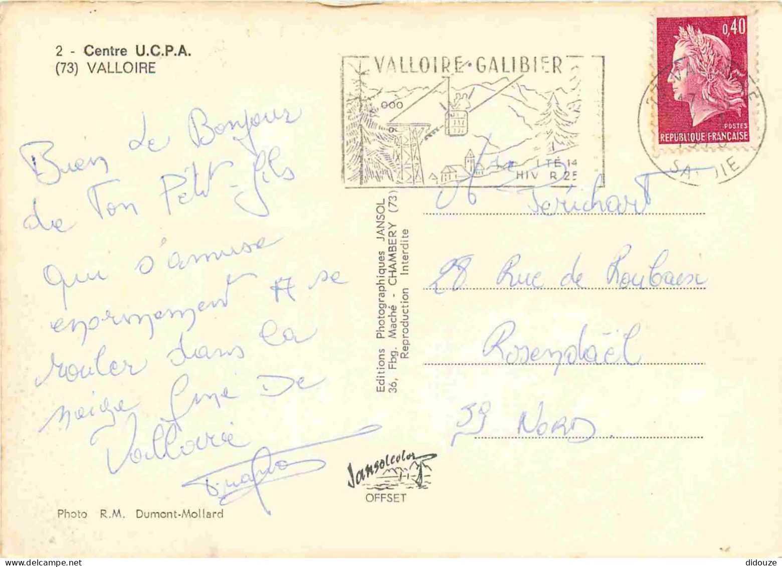 73 - Valloire - Centre U.C.P.A. - CPM - Flamme Postale - Voir Scans Recto-Verso - Other & Unclassified
