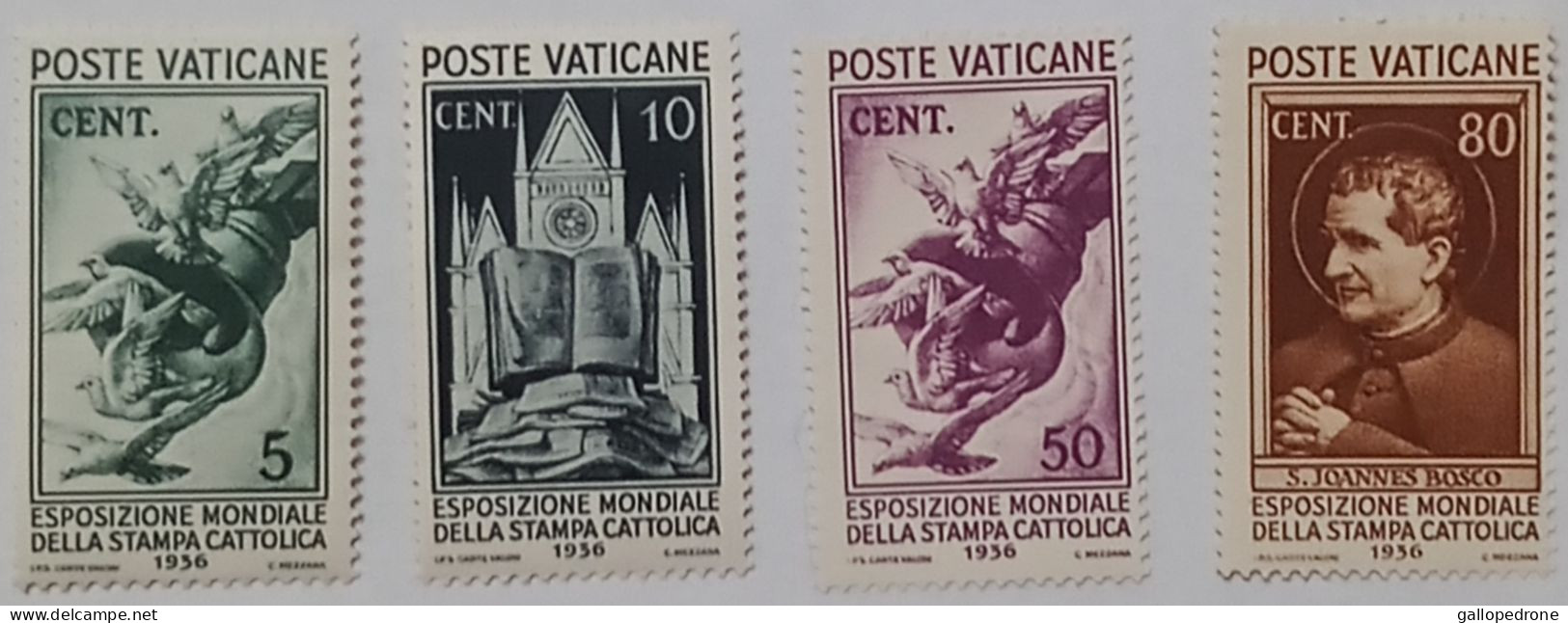 1935 Vaticano-4 Valori NUOVI MNH**-il N.52 Con Leggerissima Traccia Di Linguella - Unused Stamps