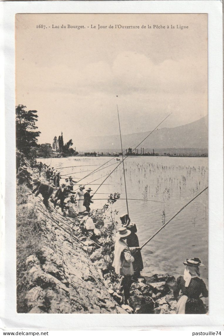 CPA :  14 X 9  -  Lac Du Bourget. - Le Jour De L'Ouverture De La Pêche à La Ligne - Le Bourget Du Lac