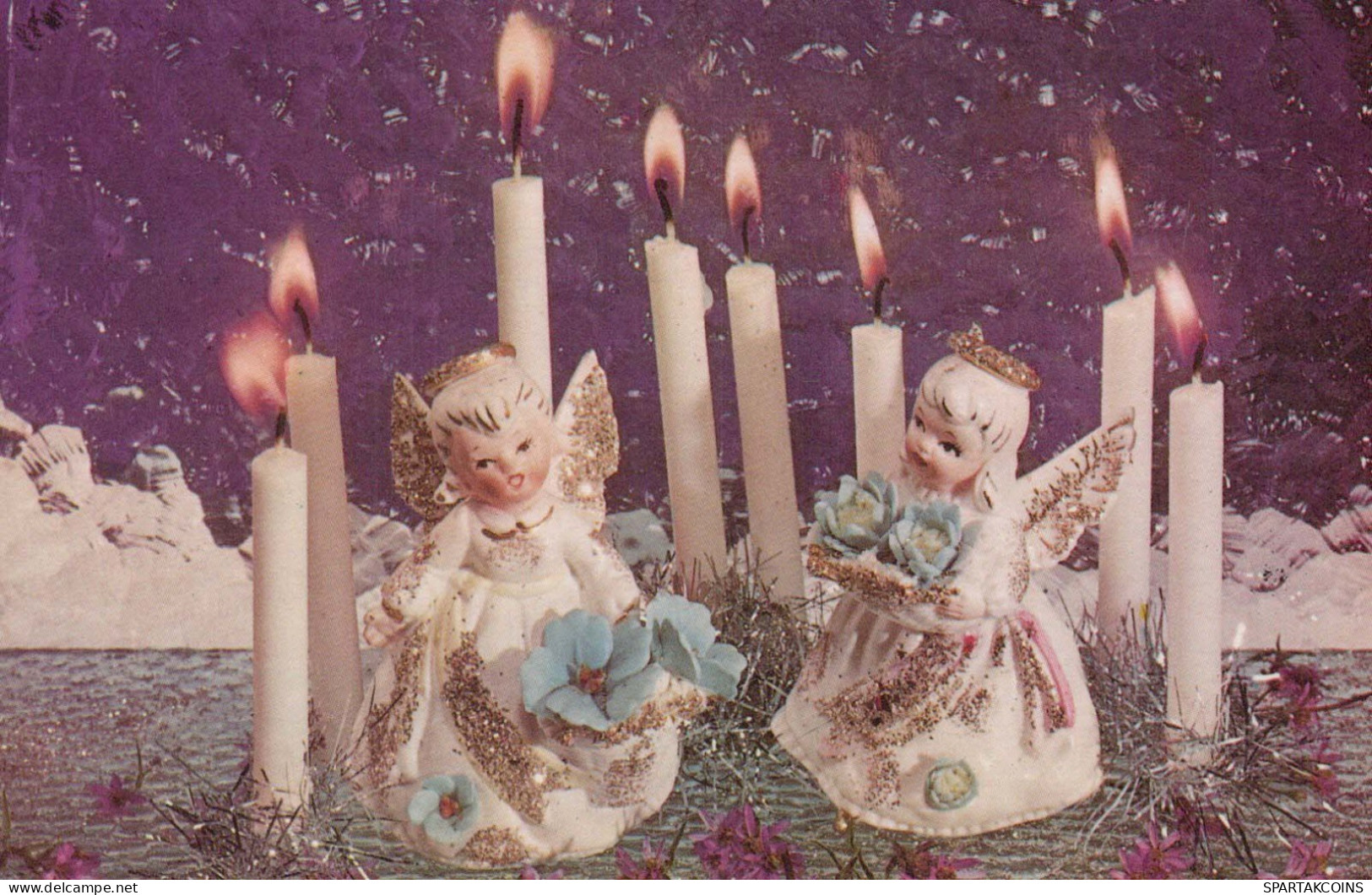 ANGELO Natale Vintage Cartolina CPA #PKE138.A - Angels