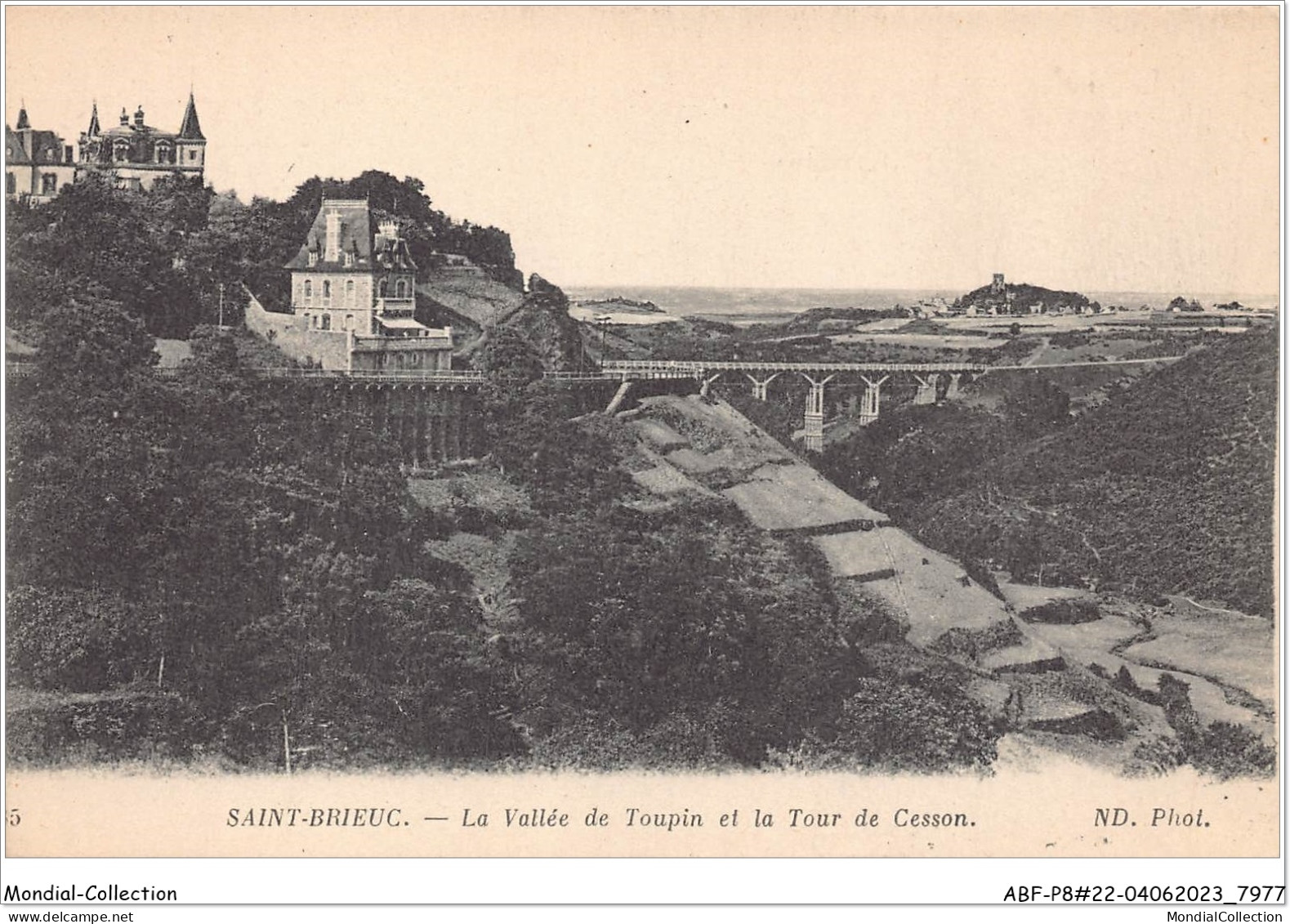 ABFP8-22-0695 - SAINT-BRIEUC - La Vallee De Toupin Et La Tour De Cesson  - Saint-Brieuc