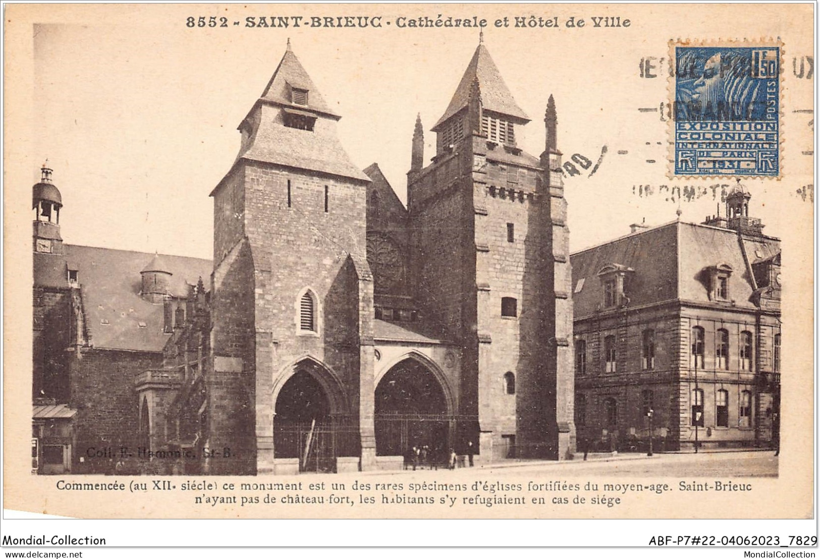 ABFP7-22-0621 - SAINT-BRIEUC - Cathedrale Et Hotel De Ville  - Saint-Brieuc