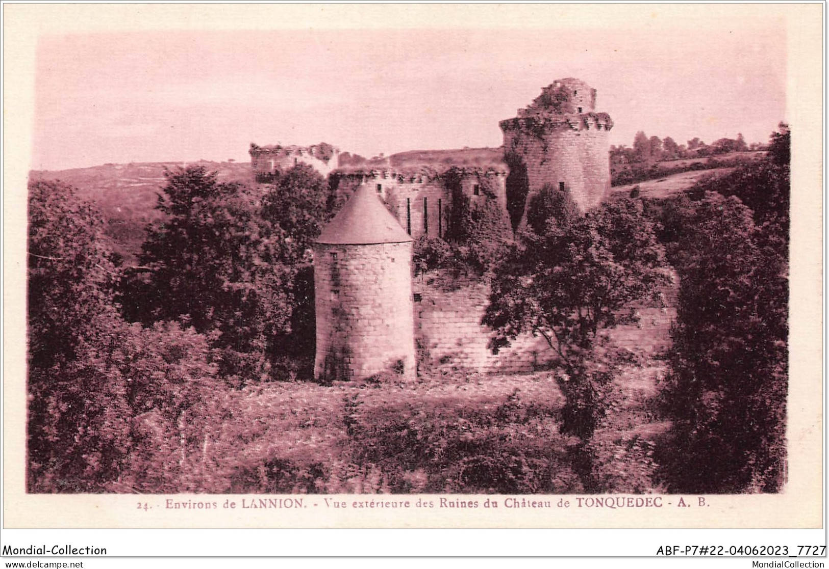 ABFP7-22-0570 - Vue Exterieure Des Ruines Du Chateau  - Lannion