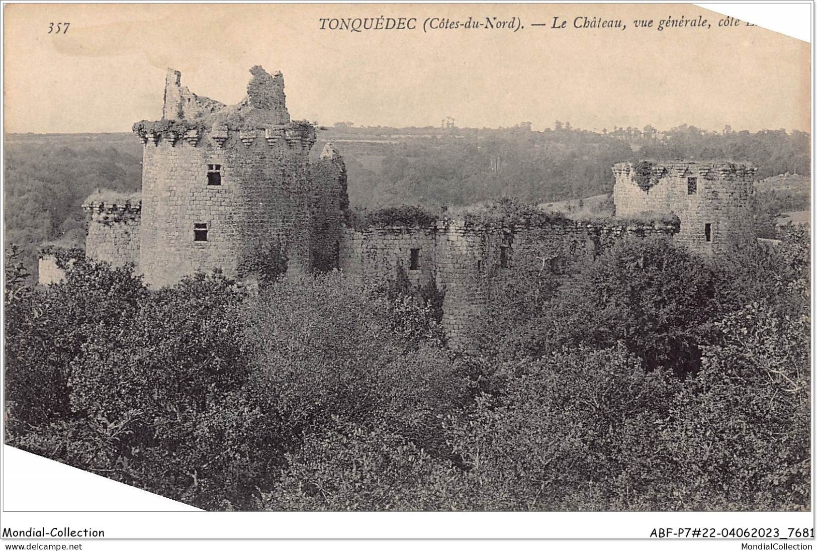 ABFP7-22-0547 - TONQUEDEC - Le Chateau-Vue Generale -Cote  - Tonquédec