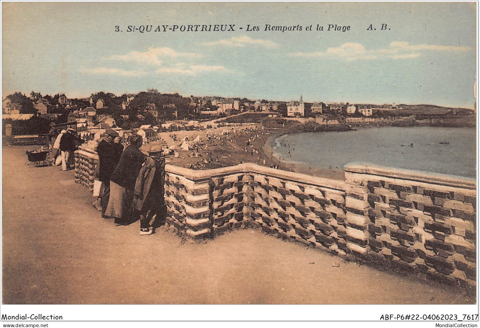 ABFP6-22-0514 - SAINT-QUAY-PORTRIEUX - Les Remparts Et La Plage  - Saint-Quay-Portrieux