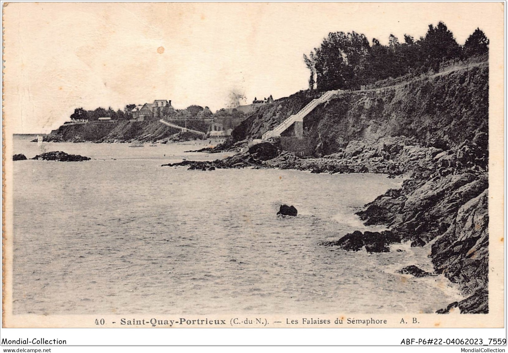 ABFP6-22-0485 - SAINT-QUAY-PORTRIEUX - Les Falaises Du Semaphore - Saint-Quay-Portrieux