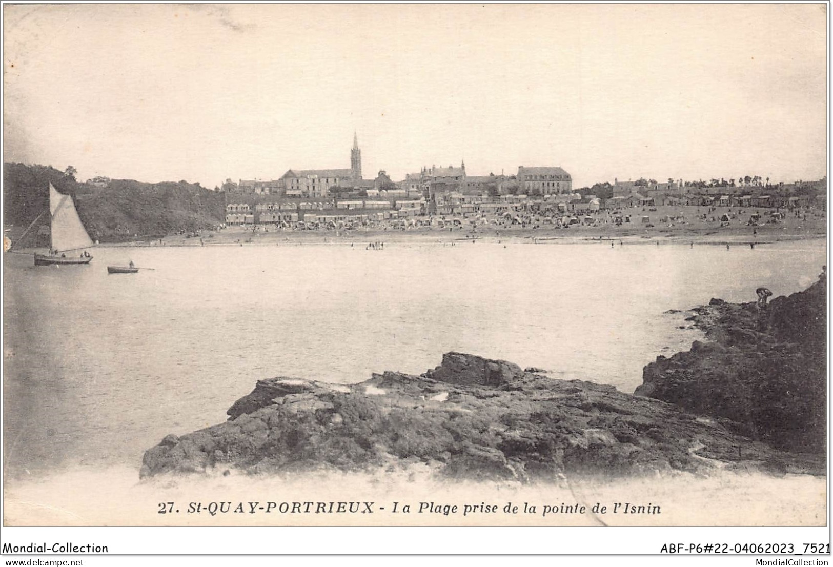 ABFP6-22-0466 - SAINT-QUAY-PORTRIEUX - La Plage Prise De La Pointe De L'Isnin - Saint-Quay-Portrieux
