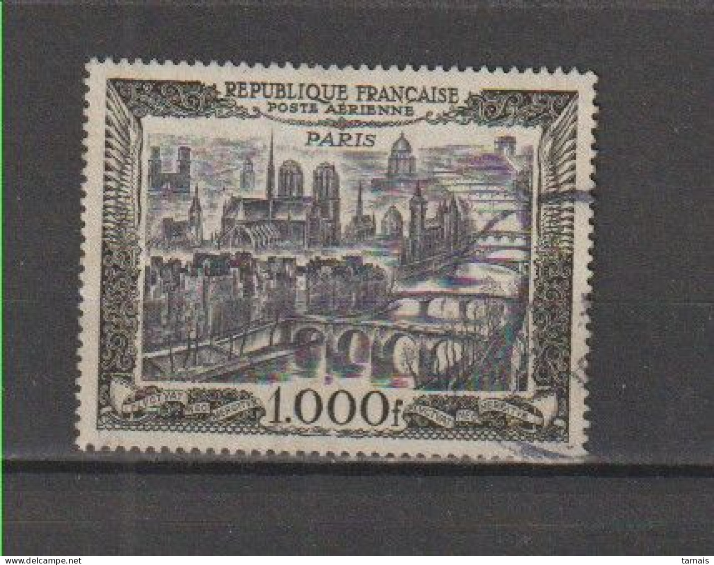 1950 PA N°29 1000F Vue De Paris Oblitéré (lot 634) - Oblitérés