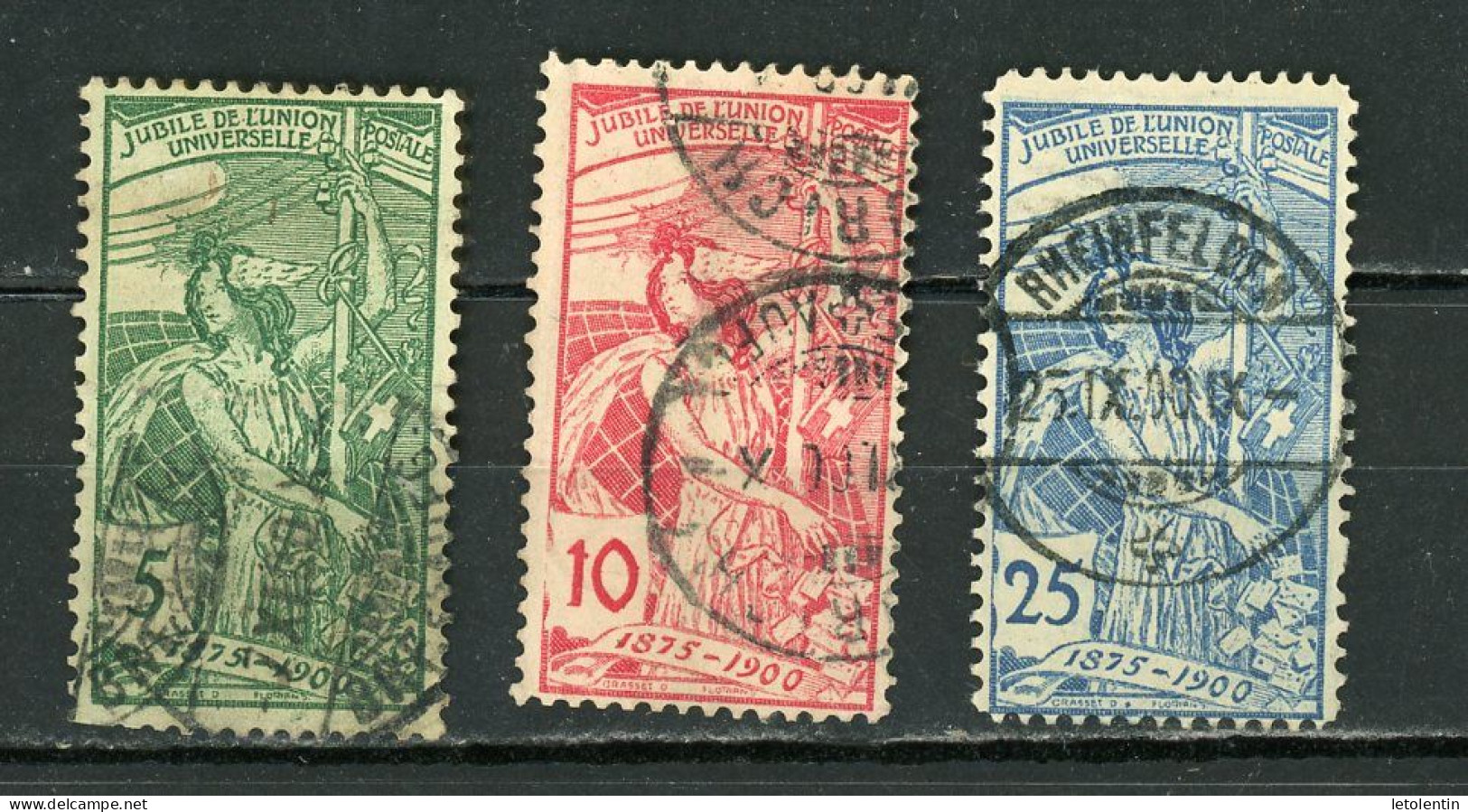 SUISSE - ANNI. DE L'UPU -  N° Yt 86+87+88 Obli. - Used Stamps